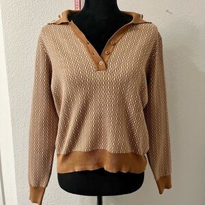 Brown Patterned Women's Sweater